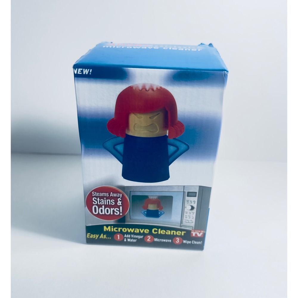 Angry Mama Microwave Cleaner As Seen On TV Steam Stains Odors Blue Red New